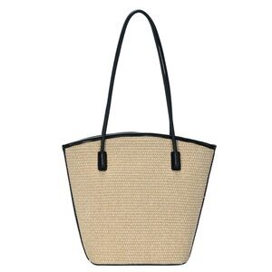 MYSTIQUE Black and Tan Women's Tote Bag NWOT  APPROX 10x11.5 (body)